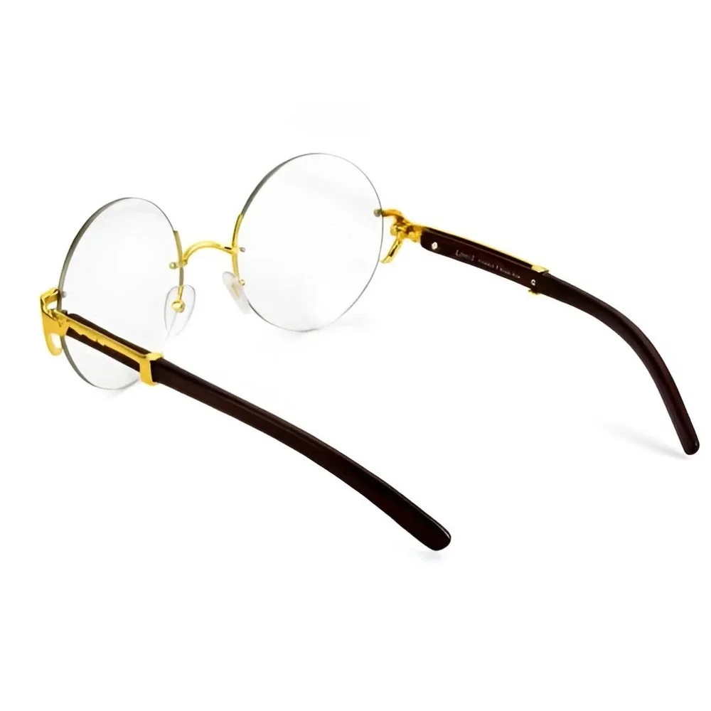 Rimless Round Clear Lens Women Sunglasses Style Buffs Trendy Female‎ Lentes 2026